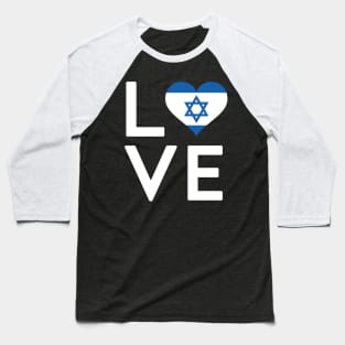 I Love Israel 70ths Anniversary Israeli Patriotic Baseball T-Shirt